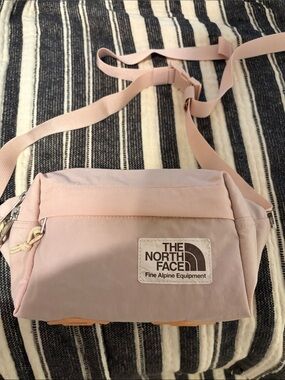 The North Face Light Pink Crossbody Bag with Logo Patch